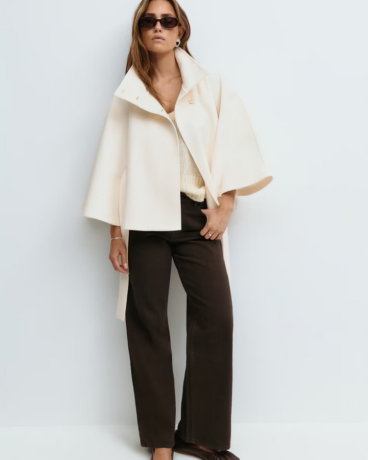 Loreza | Manteau Élégant pour Femmes avec Ceinture & Col Haut