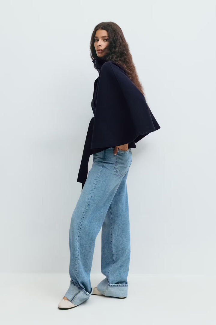 Loreza | Manteau Élégant pour Femmes avec Ceinture & Col Haut