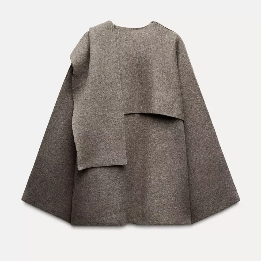 Manteau Cape Élégant et Stylé pour Femmes avec Manches Amples