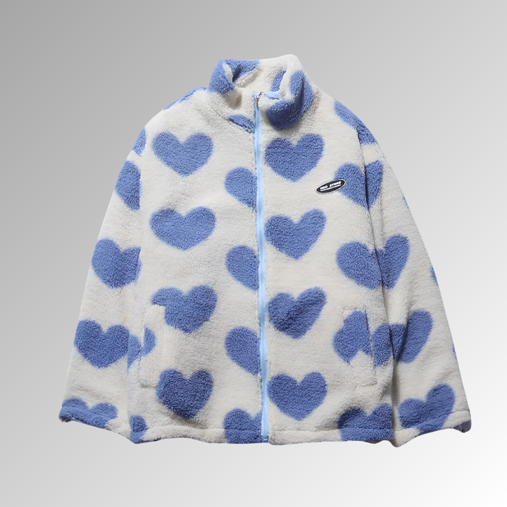 Anastasie - Trendy Heart Pattern Coat