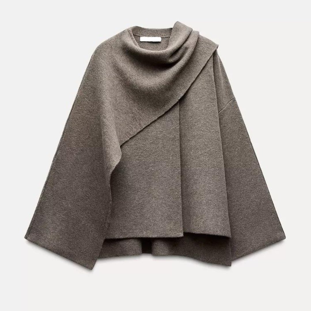 Manteau Cape Élégant et Stylé pour Femmes avec Manches Amples