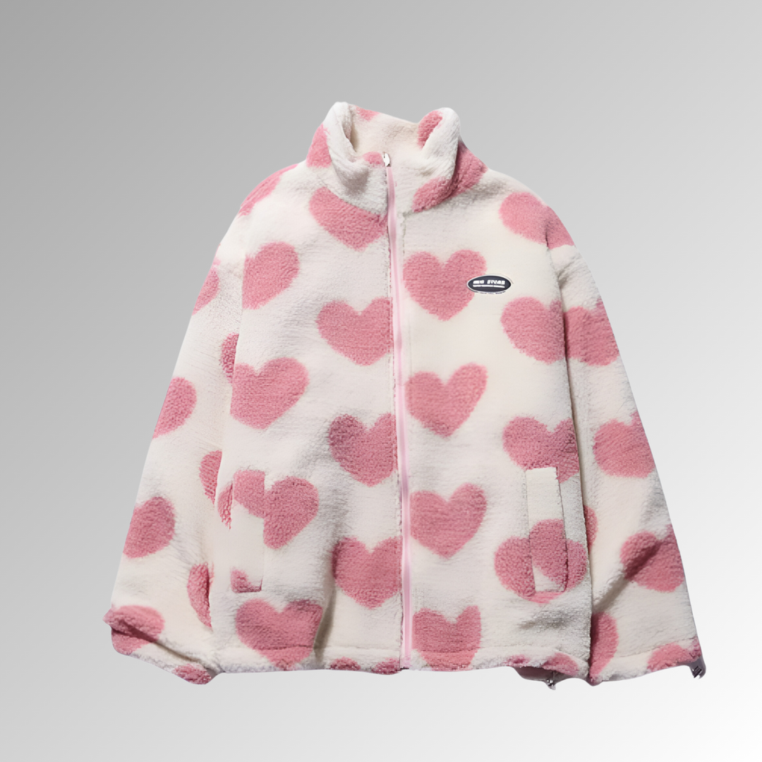 Anastasie - Trendy Heart Pattern Coat