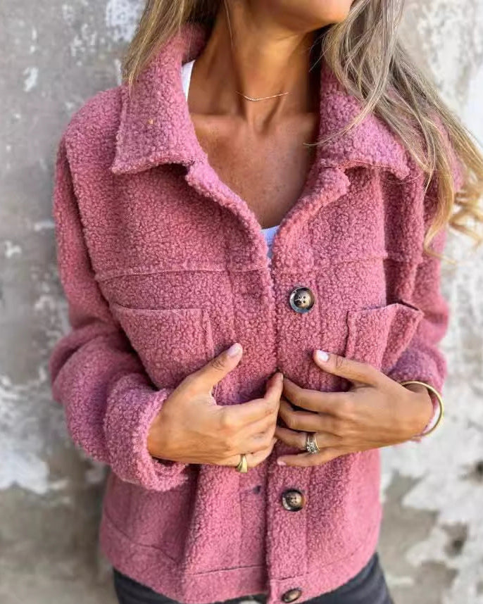 Katia ~ veste en polaire douce avec boutons