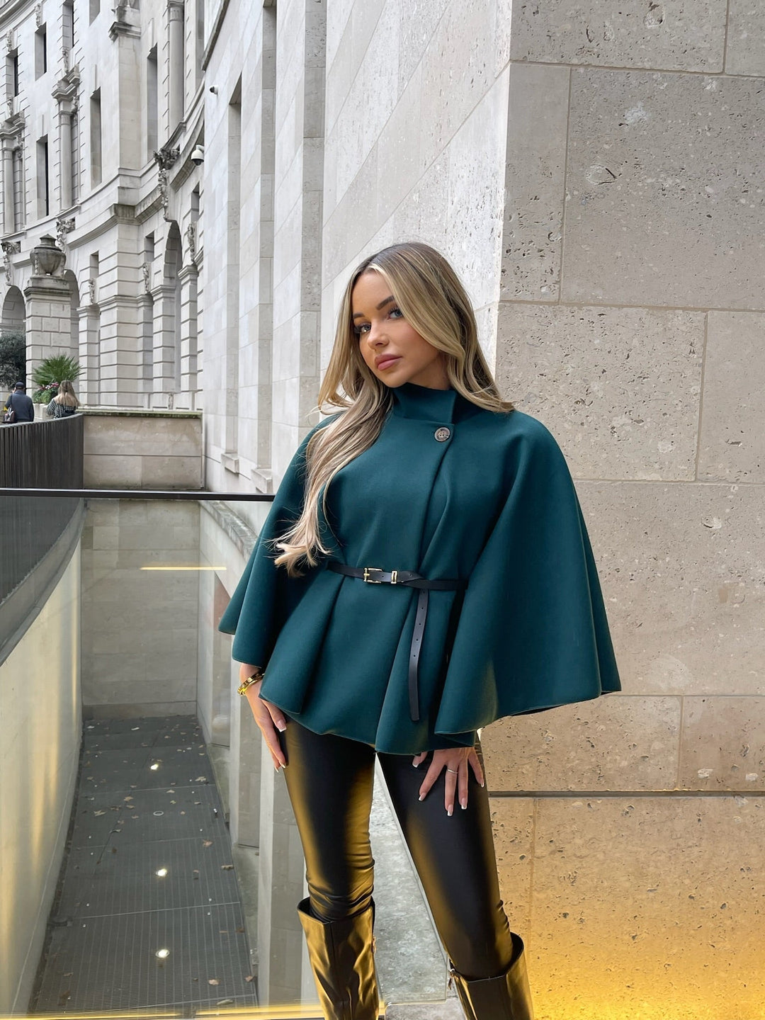 Camille - Poncho ceinturé