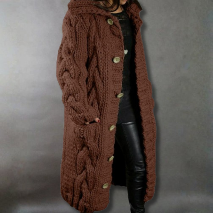 Karina - Cozy Cable-Knit Coat