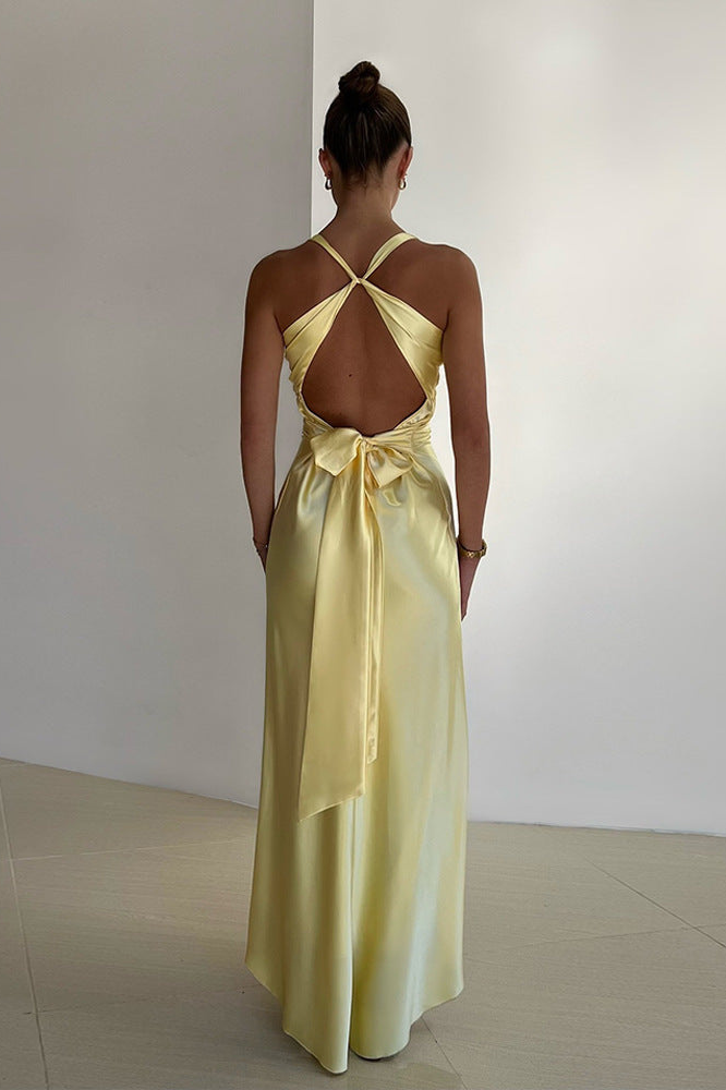 RUTH - ROBE HALTER EN SATIN