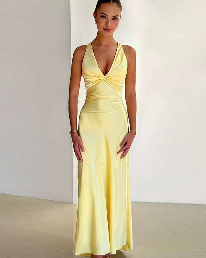 RUTH - ROBE HALTER EN SATIN