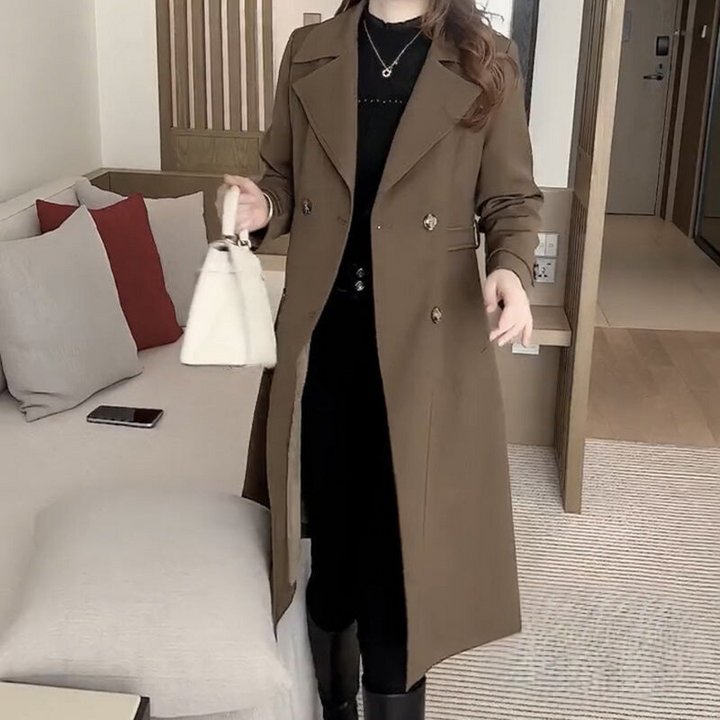 Nadine - Elegant Wool Trench Coat