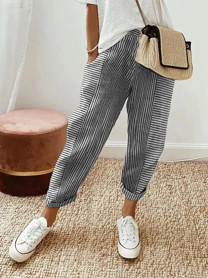 Lore - Comfortable Striped Trousers