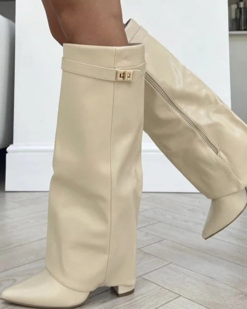 Champagne - Bottes Vegan Montantes Brillantes